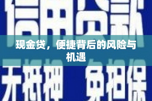 安远现金贷，便捷背后的风险与机遇