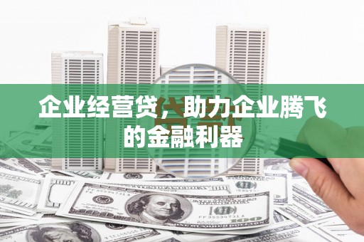 安远企业经营贷，助力企业腾飞的金融利器