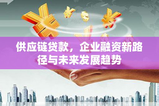 安远供应链贷款，企业融资新路径与未来发展趋势