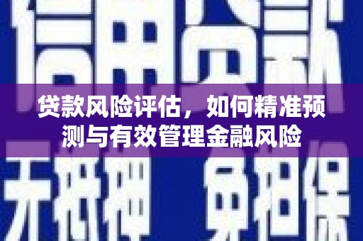 安远贷款风险评估，如何精准预测与有效管理金融风险