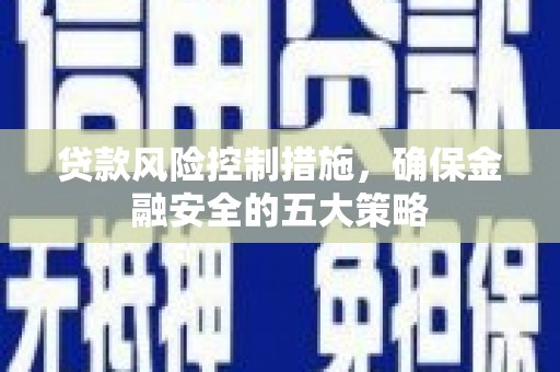 安远贷款风险控制措施，确保金融安全的五大策略