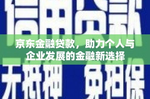安远京东金融贷款，助力个人与企业发展的金融新选择