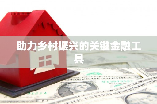 安远助力乡村振兴的关键金融工具