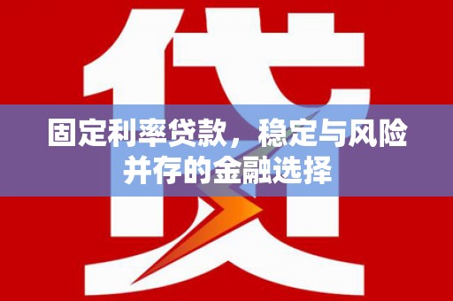 安远固定利率贷款，稳定与风险并存的金融选择