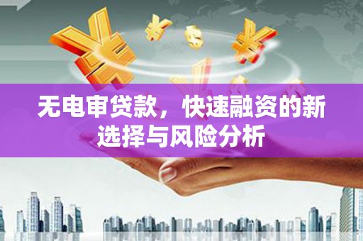 安远无电审贷款，快速融资的新选择与风险分析