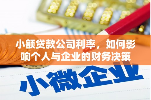安远小额贷款公司利率，如何影响个人与企业的财务决策