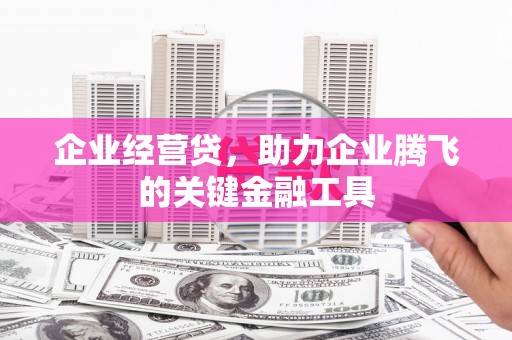 安远企业经营贷，助力企业腾飞的关键金融工具