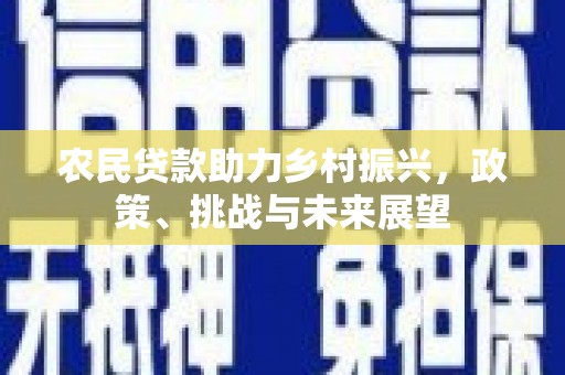 安远农民贷款助力乡村振兴，政策、挑战与未来展望