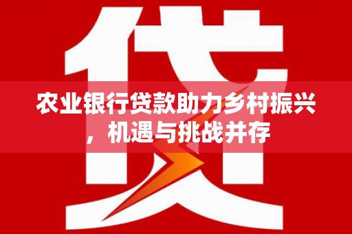 安远农业银行贷款助力乡村振兴，机遇与挑战并存