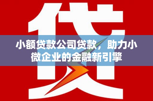 安远小额贷款公司贷款，助力小微企业的金融新引擎